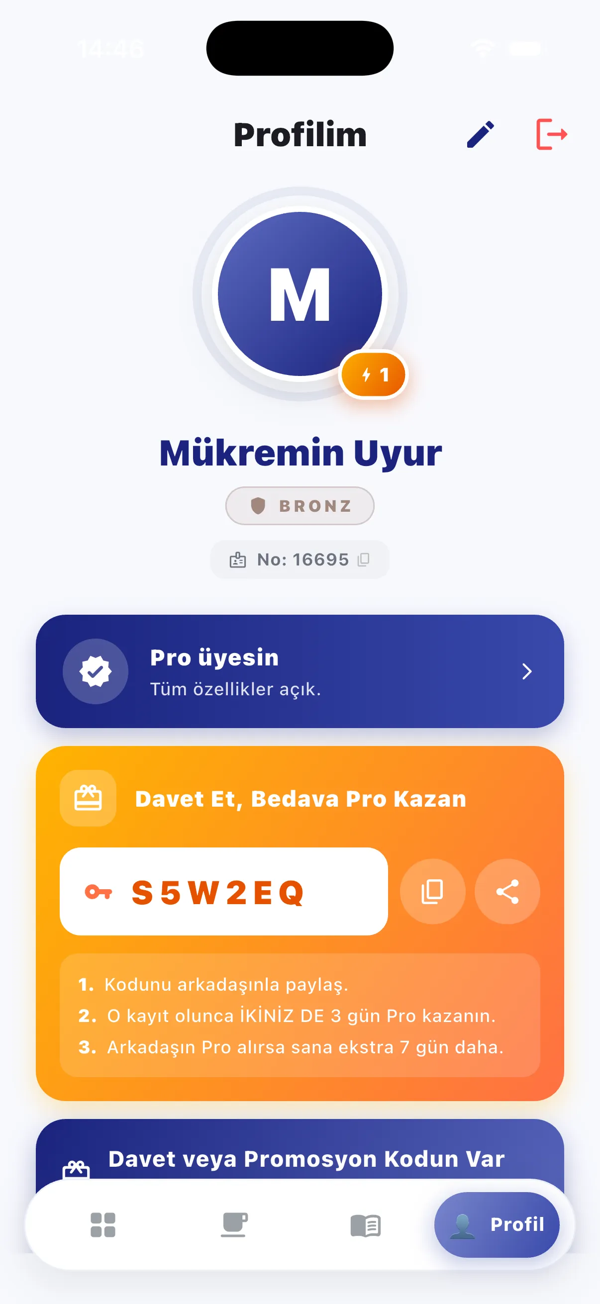 Seviyene göre rütben yükselsin